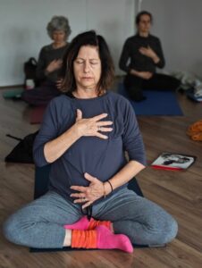 woman meditating